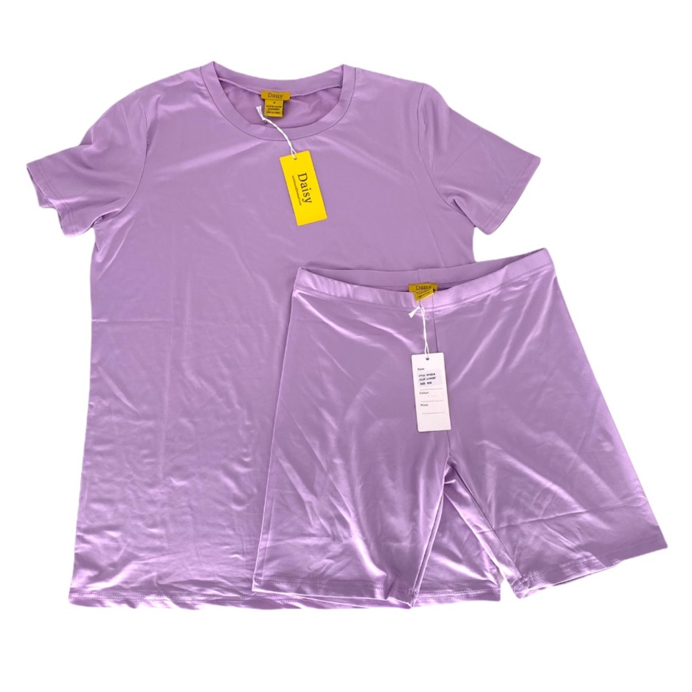 Daisy Women's Matching Biker Short and T-Shirt Set
